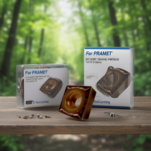 Insertos de Torneado Indexables con Recubrimiento PVD PRAMET ISO SCMT 120404E-FMT8430 D.5.5mm, Paquete de 10 para Torneado de Piezas - Product Image 3