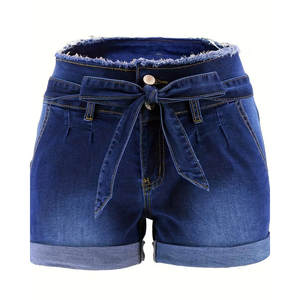 Shorts de Mezclilla de Primera Calidad para Mujer, Transpirables, Precio al por Mayor, con Bolsillos en Ambos Lados - Product Image 1