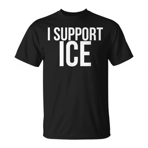 T-Shirt Promozionale I Support Ice, Girocollo, Manica Corta, Unisex Adulto, Stampa Serigrafica, Origine Cina A3734 - Product Image 3