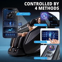Sillón de Masaje Shiatsu de Cuerpo Completo con Reposapiés Extensible Automático, Modos de Gravedad Cero, Estiramiento Profundo de Yoga y Control por Voz