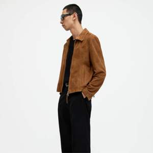 Veste en cuir véritable personnalisée OEM pour hommes Veste en cuir à fermeture éclair à vendre pour l'hiver pour hommes - Product Image 1