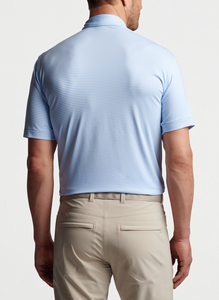 Logotipo personalizado de alta calidad de lujo a rayas de impresión de secado rápido rendimiento hombres Golf seda Polo camisetas en blanco polos para hombres cortos - Product Image 5