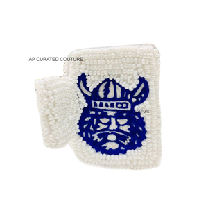 USA Independence Day Red White Blue Claw Clips Handmade Beaded Colorful <b>Glass</b> Beads Embroidered | Custom Design Accessory - Product Image 4