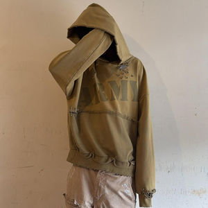 Sudadera con Capucha para Hombre de Algodón French Terry, Estilo Vintage, Lavado Ácido, Decoloración al Sol, Desgastada, Fabricantes de Ropa Vintage - Product Image 2