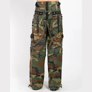 Pantalon-short convertible pour homme, style gothique camouflage, thème jungle, mode punk, coton, 2026 - Product Image 3