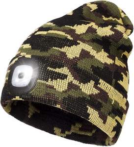 Bonnet unisexe Cammo vente en gros avec la lumière cadeaux casquette 4 LED rechargeable USB à prix abordable - Product Image 1
