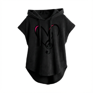 Sudaderas sin Mangas con Dobladillo Redondo para Mujer, Colores y Tallas Personalizadas, Diseño de Alta Calidad en Algodón, Logotipo de Marca Propia, Precio al por Mayor - Product Image 3