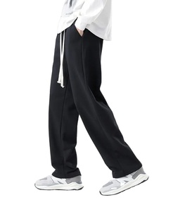 Pantalon de survêtement en coton brodé personnalisé pour hommes, pantalon de survêtement décontracté avec cordon de serrage pour hommes, pantalon de survêtement évasé baggy 2026 - Product Image 3