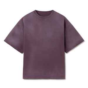 T-shirts unisexes 100% coton avec logo personnalisé, t-shirt vierge de haute qualité teint pour hommes, motif uni, tissu tissé - Product Image 1