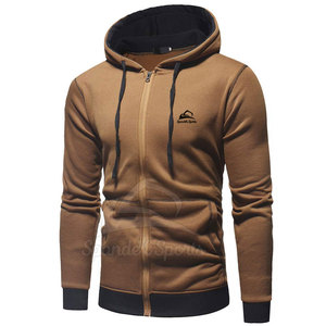 Sweat-shirt à fermeture éclair élégant de haute qualité pour hommes sweat à capuche en coton d'hiver avec motif imprimé manches longues sensation de chaleur prix bon marché en vrac - Product Image 4