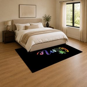 Tapis RUGS DEPOT LXDP-0764 – Tapis d'appoint antidérapant en chenille noir anthracite, imprimé numérique tribal bohème, lavable en machine – Vente en gros - Product Image 3