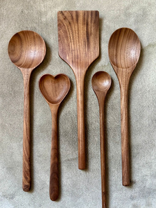 Handcrafted <b>Wooden</b> <b>Spatula</b> Set for Cooking | Food-Grade Natural Wood Kitchen Utensil Set | Durable Heat Resistant Tools - Product Image 2