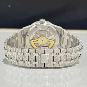 Reloj de diamantes de moissanita de primera calidad con relojes de pulsera de estilo lujoso de mayoristas indios exportadores precios bajos - Product Image 5