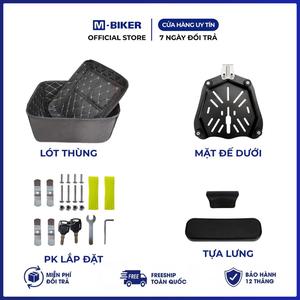 กล่องเก็บสัมภาระท้ายรถมอเตอร์ไซค์ M-Biker 36L รุ่นพรีเมียม ทำจากอะลูมิเนียม กันน้ำ ป้องกันการโจรกรรม ผลิตจากวัสดุ ABS หนัง พลาสติก และโลหะผสม - Product Image 6