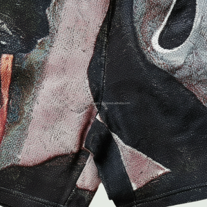 Shorts de bain personnalisés pour hommes, 100% coton, respirants, écologiques, avec cordon de serrage, séchage rapide, vêtements de plage décontractés pour l'été - Product Image 3