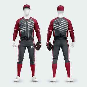 Uniforme de Béisbol Personalizado para Equipo OEM, Camiseta y Pantalones con Impresión por Transferencia de Calor, Transpirable, Manga Corta - Product Image 4