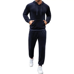 ชุดวอร์มเล่นกีฬาสำหรับผู้ชายชุดวอร์มไม่มีลายชุด2024ชุดวอร์มผ้าฝ้ายสำหรับวิ่งจ๊อกกิ้ง - Product Image 3