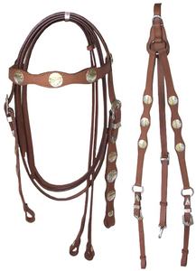 Smart Western Leather Headstall & Breastcollar Set Diseño de herramientas manuales con placa Sier para producto ecuestre de equitación - Product Image 6