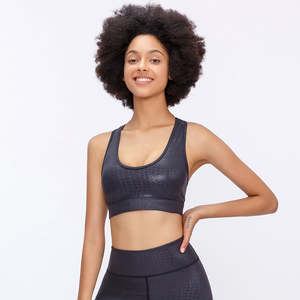 Sujetador deportivo para mujer de alta calidad al por mayor con logotipo frontal estilo sencillo superventas - Product Image 1