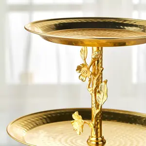 Handmade <b>Metal</b> Cake Stand for Luxury Dessert Display Modern Table Decor resin <b>epoxy</b> mold made by Zahid Exports - Product Image 3