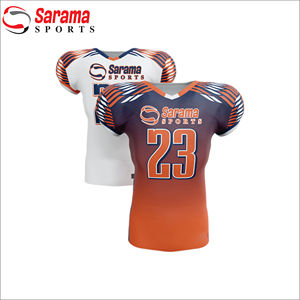 Wholesale Custom Embroidered American <b>Football</b> Sportswear Set Fashion Breathable 100% Polyester Quick Dry Jersey Digital <b>Print</b> - Product Image 1