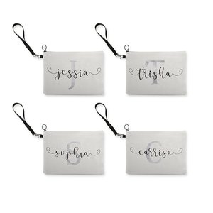 Personalized Large <b>Makeup</b> <b>Case</b> Eco-Friendly Canvas Zipper Closure Practical Daily Use Fashion Bag Letter Handled <b>Makeup</b> <b>Case</b> - Product Image 5