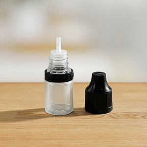 Offre en gros : flacon compte-gouttes en plastique PET cylindrique de 120 ml, mini, durable, <span class=keywords><strong>teinte</strong></span> foncée, pour présentation en magasin - Product Image 2