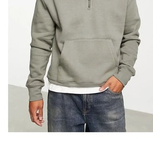 Sudadera con media cremallera de piel para mujer, jersey de Sherpa corto de lana cálida, sudaderas con capucha con diseños propios, sudaderas con capucha - Product Image 2