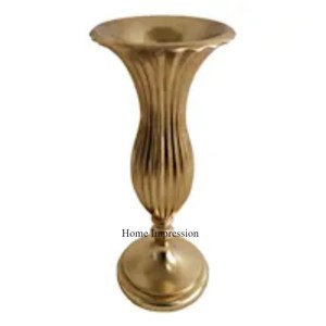 Art créatif moderne Designer Trumoet Vases brillant miroir poli look attrayant centres de table de mariage décorations de table - Product Image 5