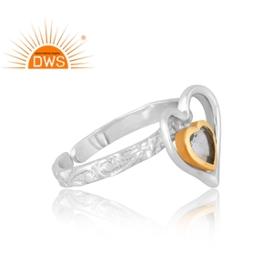 Superbe bague en argent sterling avec améthyste verte naturelle, bijou personnalisé pour femme, cadeau pour elle - Product Image 4