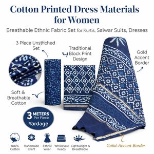 Cotton Combed Woven Brocade Fabric <b>Set</b> <b>for</b> <b>Women</b> Soft Breathable Eco-Friendly Animal Print Dress Material <b>for</b> Kurtis Salwar - Product Image 6