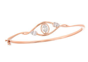 Blushing Elegance 0.25Ct Baguette & Round Diamond Bracelet en diamant cultivé en laboratoire en or rose 14K OEM de gros - Product Image 2