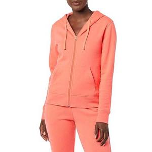Sweats à capuche pour femmes grande taille respirants avec logo personnalisé, couleur unie, fermeture éclair, fournisseur en gros - Product Image 2