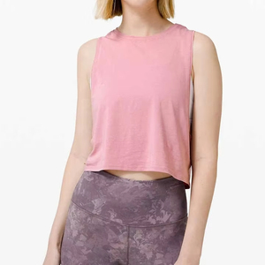 Precio barato transpirable superventas mujeres Crop Top calidad profesional 100% poliéster algodón Crop Top para mujeres Crop Tank Top - Product Image 2