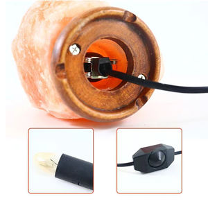 Cadeau de vacances décoration lampe au sel en cristal lampe au sel de l'Himalaya rose naturel avec interrupteur tactile à intensité variable - Product Image 6