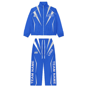 ชุดวอร์มผ้าไนลอนโอเวอร์ไซส์สำหรับผู้ชายเสื้อแจ็คเก็ตกันลมมีฮู้ดสีพื้นชุดวิ่งออกกำลังสำหรับคุณแม่ชุดสตรีทแวร์ - Product Image 1