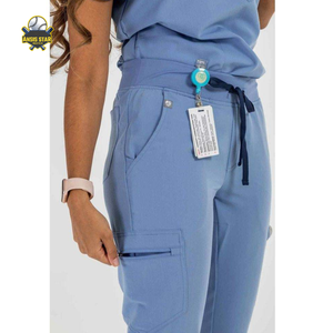 Uniformes Médicos de Alta Calidad con Cuello en V para Mujer, Conjuntos de Uniformes de Hospital Modernos, Precio Bajo de Fábrica, Tejido de Punto - Product Image 2