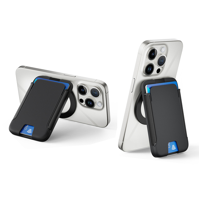 Slim Hard Pc Magnetic Phone Wallet Stand Minimalist Business Original Design Private Model Custom Phone Card Holder for Magsafes
