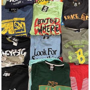 Vêtements en vrac assortis à prix d'usine pour la mode masculine, vêtements en gros, t-shirt à col rond à manches courtes de marque célèbre - Product Image 6