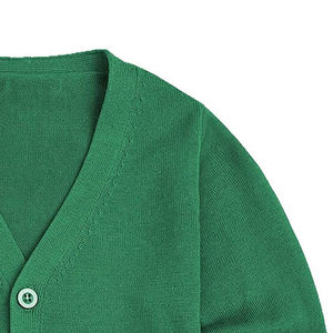 Factory Supply Customized Men's Winter School <b>Cardigan</b> with Covered Buttons Front Logo <b>Thick</b> Material <b>Cardigan</b> Sweater - Product Image 3