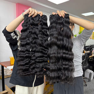 100% Cabello camboyano vietnamita crudo sin procesar Onda natural Doble dibujado Proveedores de cabello crudo al por mayor de un donante - Product Image 3