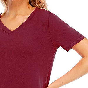 T-shirt pour femmes en coton premium, tissu écologique, vêtements durables, respirant, essentiel pour l'été, extensible, confortable, design doux - Product Image 6
