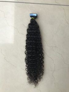 Cinta rizada brasileña Natural Remy, sin procesar, para extensión de cabello humano, 100% - Product Image 5