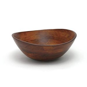 Lot de 2 restaurants hôtels bol de service en bois exportateur nouveau style poli rond bol de service à salade en bois fournisseur - Product Image 4