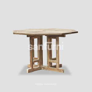 Butterfly 47" Octagonal Folding <b>Table</b> Teak Garden Outdoor Furniture Indonesia Vietnam China Custom Fine Quality Cheap Price - Product Image 1