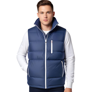 Chaleco acolchado de invierno para hombre 2025 burbuja brillante impermeable sin mangas transpirable ligero prendas de vestir exteriores logotipo personalizado chaleco acolchado - Product Image 3