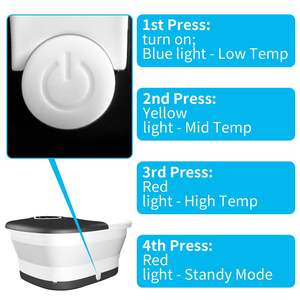 Spa de pies plegable eléctrico con bañera de remojo de pies de calor para uso doméstico, masajeador de spa de pies de pedicura - Product Image 6