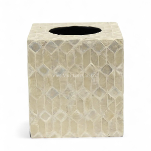 Caja de Pañuelos Decorativa Hecha a Mano con Incrustaciones de Nácar para Proyectos Hoteleros - Product Image 4