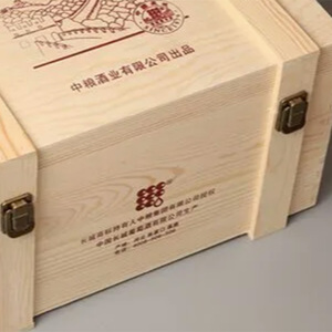 Monogram rượu vang bằng gỗ hộp sang trọng 3-chai Crate - Product Image 1