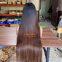 Vente en gros Perruques cheveux humains vietnamiens lisse cheveux bruts sans colle HD Lace Front pour os perruque droite personnalisable vague Pixie